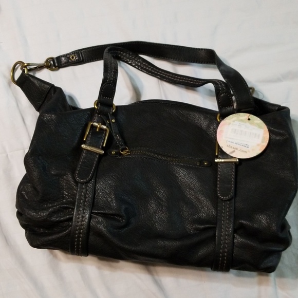 Black leather sak purse - Picture 3 of 4